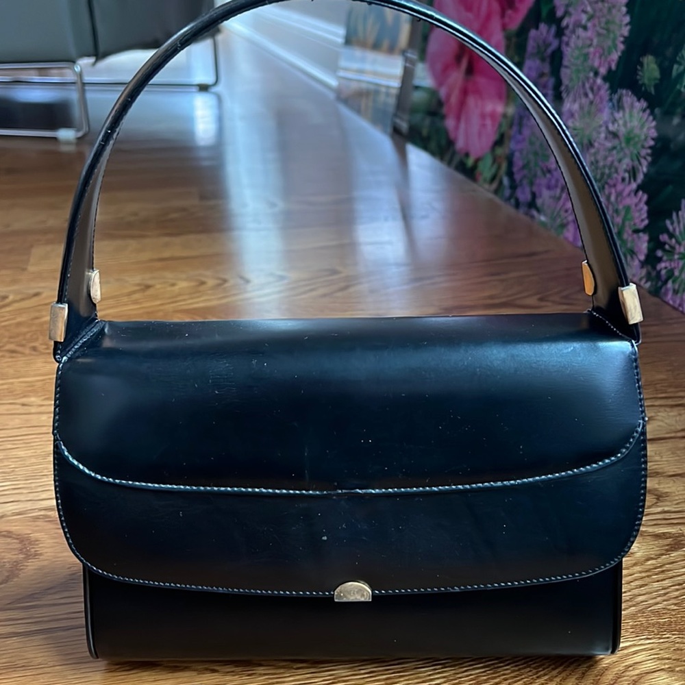 Vintage Loewe pocketbook.  Black leather. 1960’s